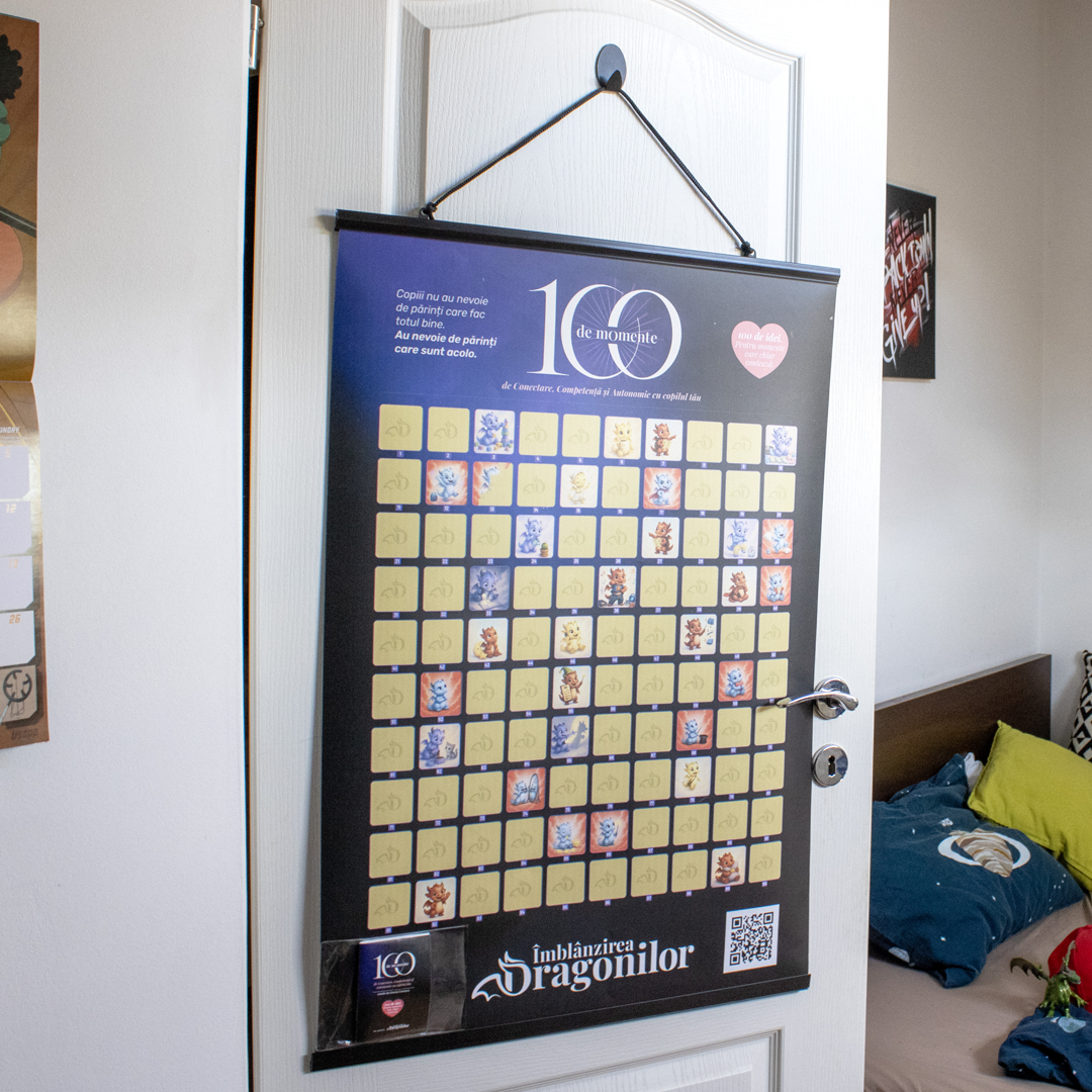 Poster răzuibil 100 de Momente de Îmblânzirea Dragonilor